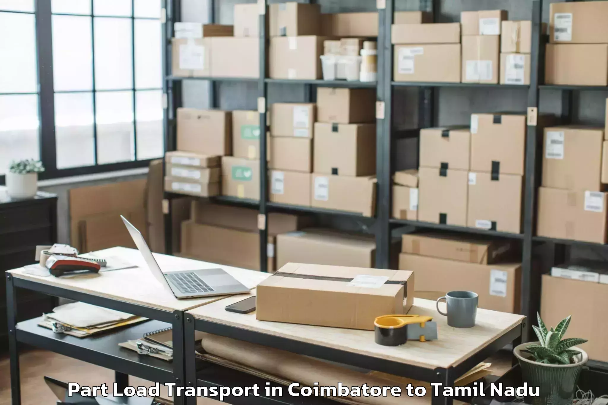 Coimbatore to Vr Mall Chennai Part Load Transport Booking